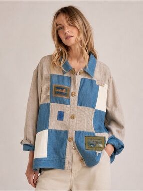 Vintage Nancy Bolen City Girl Patchwork Jacket